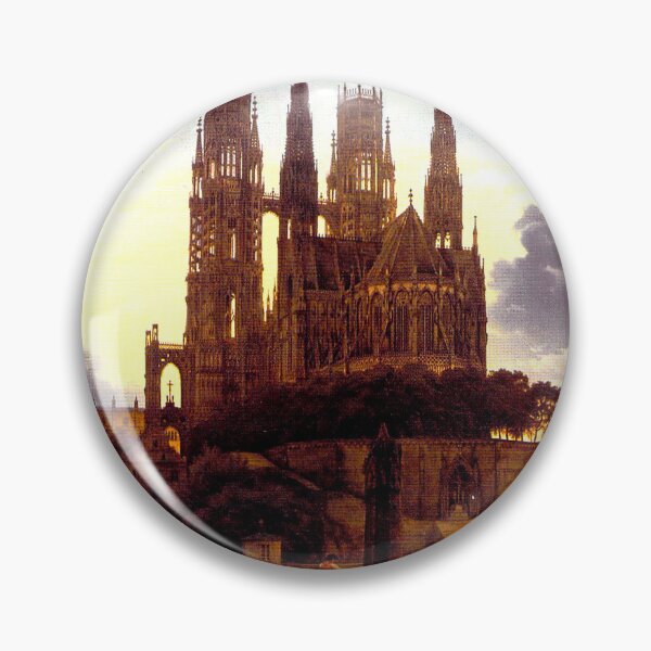 Item preview, Cathedral Towering over a Town - Karl Eduard Biermann (c. 1830) designed and sold by Geraldo Garcia.