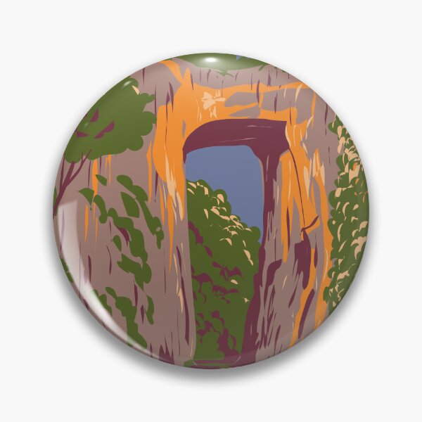 Item preview, Natural Bridge State Park with a Natural Arch in Rockbridge County Virginia WPA Poster Art designed and sold by patrimonio.