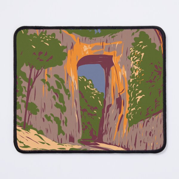 Item preview, Natural Bridge State Park with a Natural Arch in Rockbridge County Virginia WPA Poster Art designed and sold by patrimonio.