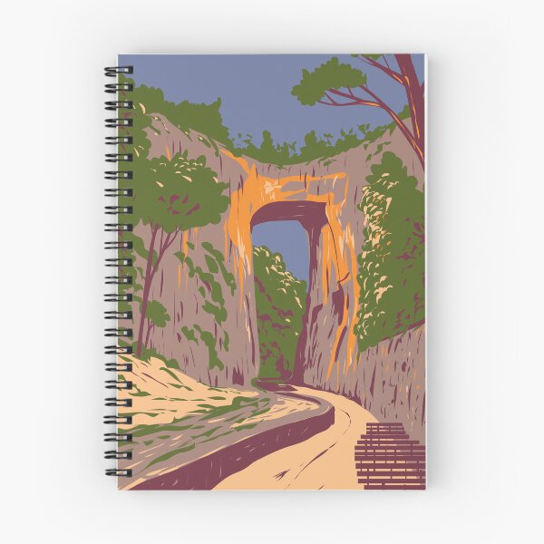 Item preview, Natural Bridge State Park with a Natural Arch in Rockbridge County Virginia WPA Poster Art designed and sold by patrimonio.
