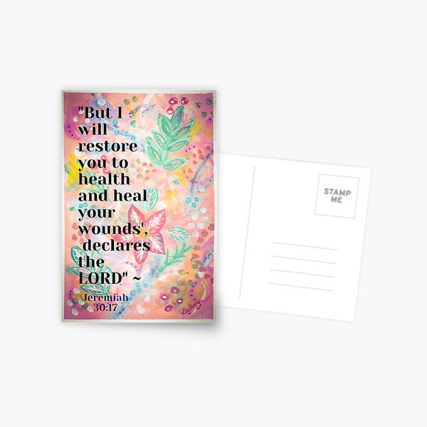 Item preview, I will restore health... Jeremiah 30 :17 designed and sold by Liz Barry.