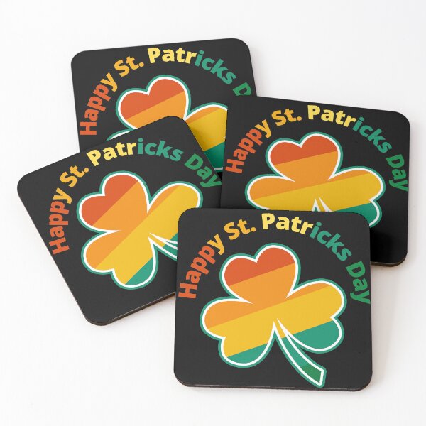 Item preview,  Happy St. Patricks Day shamrock design rainbow vintage colors designed and sold by KeepItSimple089.