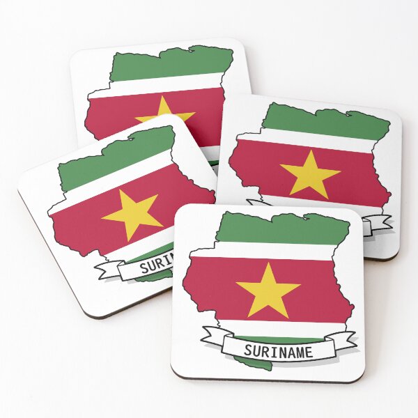 Item preview, Suriname Flag Map designed and sold by Koi-Art.