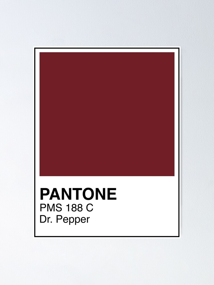 Pantone Cherry Red Soda Color Card" Poster for Sale Redbubble