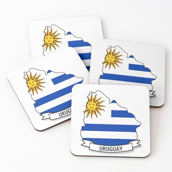 Item preview, Uruguay Flag Map designed and sold by Koi-Art.