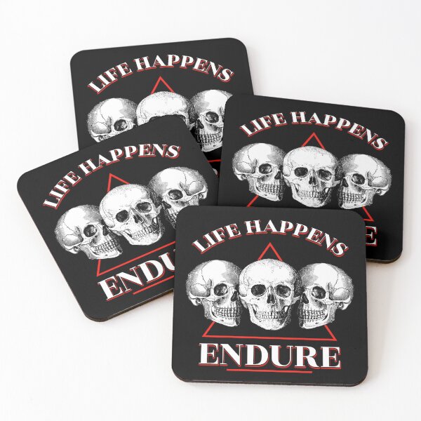 Item preview, Memento Mori Skulls | Stoic Philosophy Wisdom | Life Happens Endure designed and sold by StoicStreet.