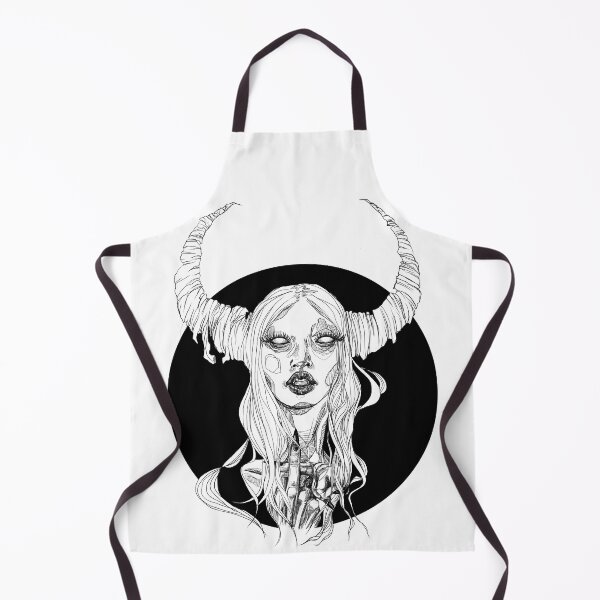 Item preview, succubus portrait linear drawing designed and sold by Mothartink.
