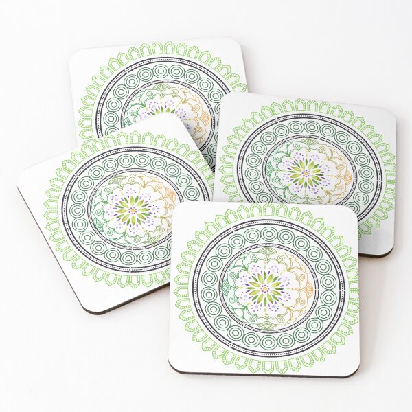 Item preview, Mandala in Shades of Green designed and sold by tomorrowsart.
