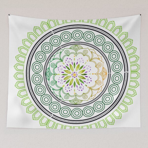 Item preview, Mandala in Shades of Green designed and sold by tomorrowsart.