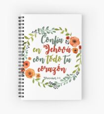 Flower wreath with biblical phrase Proverbs Spiral Notebook