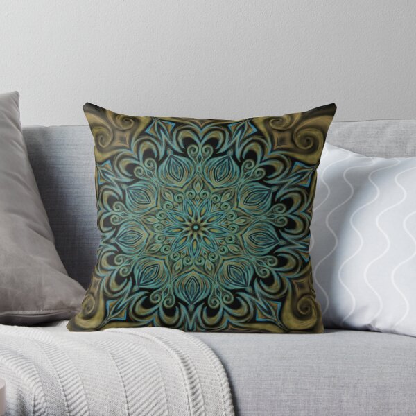 Turquoise and cheap gold cushions