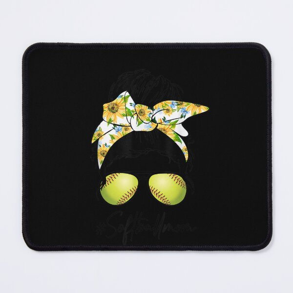 Item preview, Softball Mom - Sunflower Messy Bun Softball Player designed and sold by DecarloCharact.