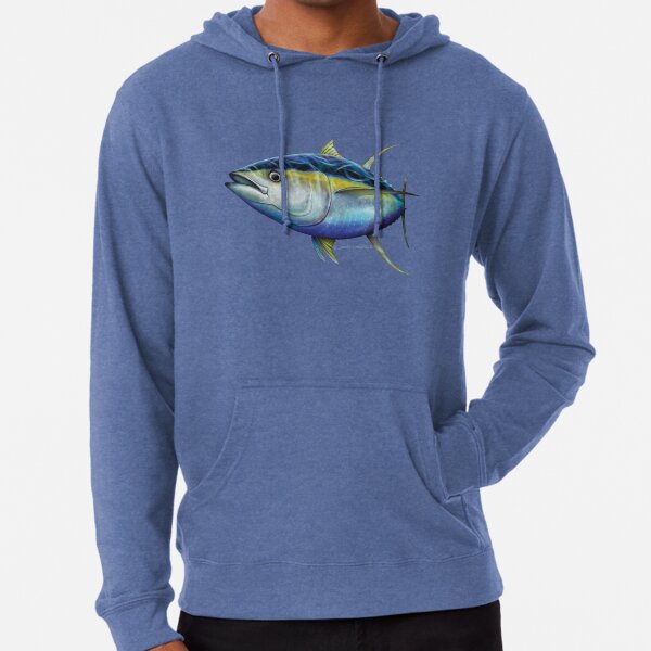 Tuna Fish USA Graphic Key Largo Hoodie Saltwater Deep Sea Game Fishing  Florida Keys Hooded Sweatshirt