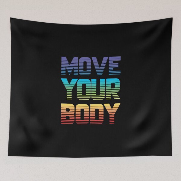 Item preview, Move Your Body Rainbow Gradient Sticker designed and sold by alishaston.