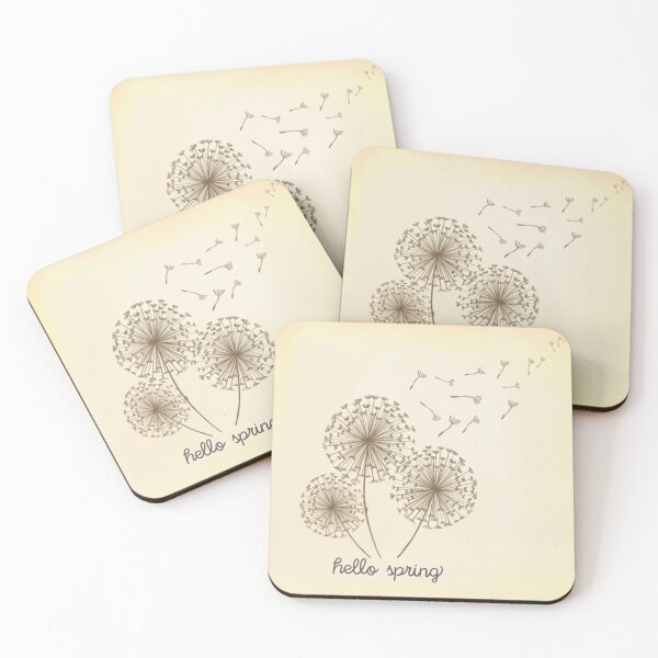 Item preview, Hello Spring | Cute And Beautiful Hand Drawing Dandelion Seeds Illustration designed and sold by HarrysMomStudio.