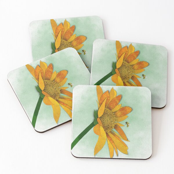 Item preview, Watercolor Sunflower and Bee designed and sold by MarjorieHoweArt.