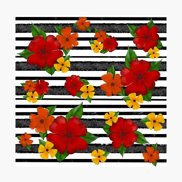 Decoración: Flores Naranjas Y Negras | Redbubble