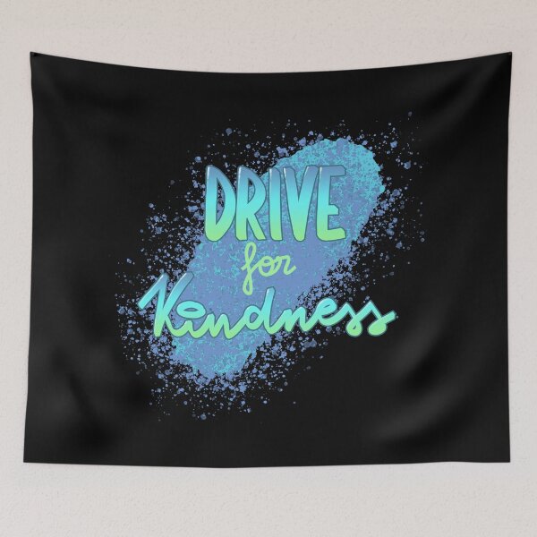 Item preview, Drive for kindness - Hand Lettering blue designed and sold by SD-illustration.