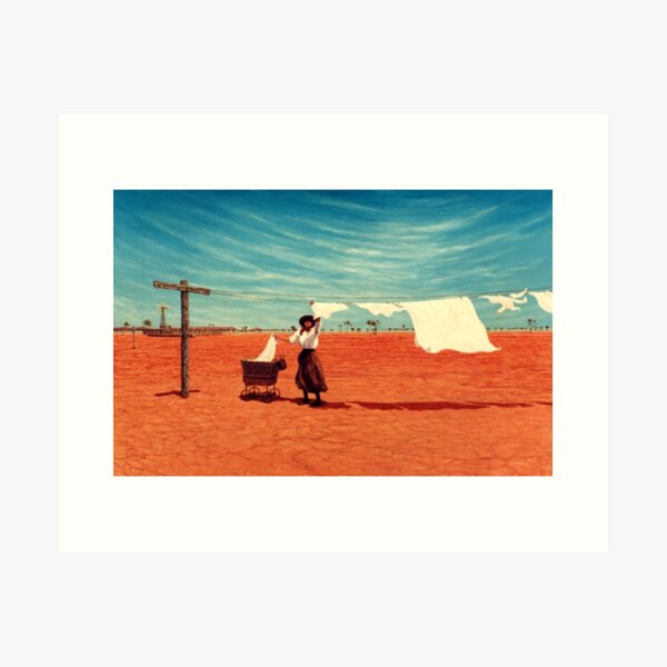 Outback Washday Art Print