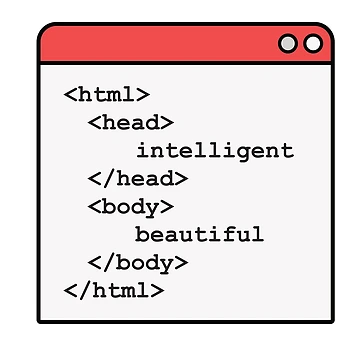 Artwork thumbnail, Funny html code - software coding, development by Rhu Creations