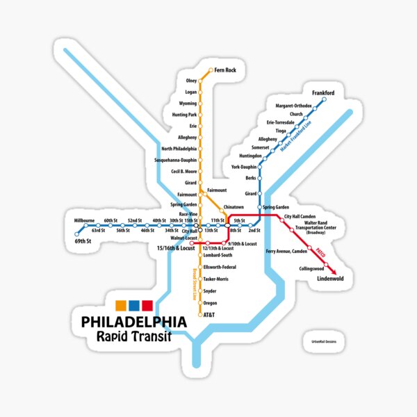 PHILADELPHIA Rapid Transit Network Sticker