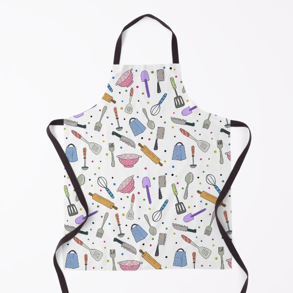 Item preview, Ready To Cook? | Cute Colourful Kitchen Utensils Hand Drawing Pattern designed and sold by HarrysMomStudio.