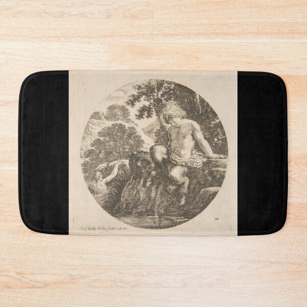 Item preview, Young Satyr About to Bathe in a River 'Landscapes and Seaports' 1656 Stefano della Bella Design designed and sold by EarthArtDesigns.