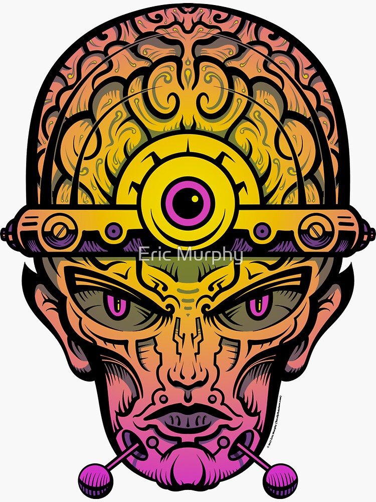 Thumbnail 3 of 3, Sticker, Eye Don't Mind - Alternative Fax remix designed and sold by sadmachine.
