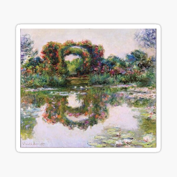 Vista previa del artículo con la obra «Claude Monet - Rose floreció arcos en Giverny, 1913», diseñado y vendido por artcenter.