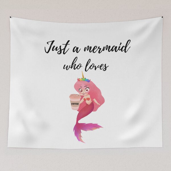 Item preview, Mermatude Just a Mermaid who loves Coffee designed and sold by Mermatude.