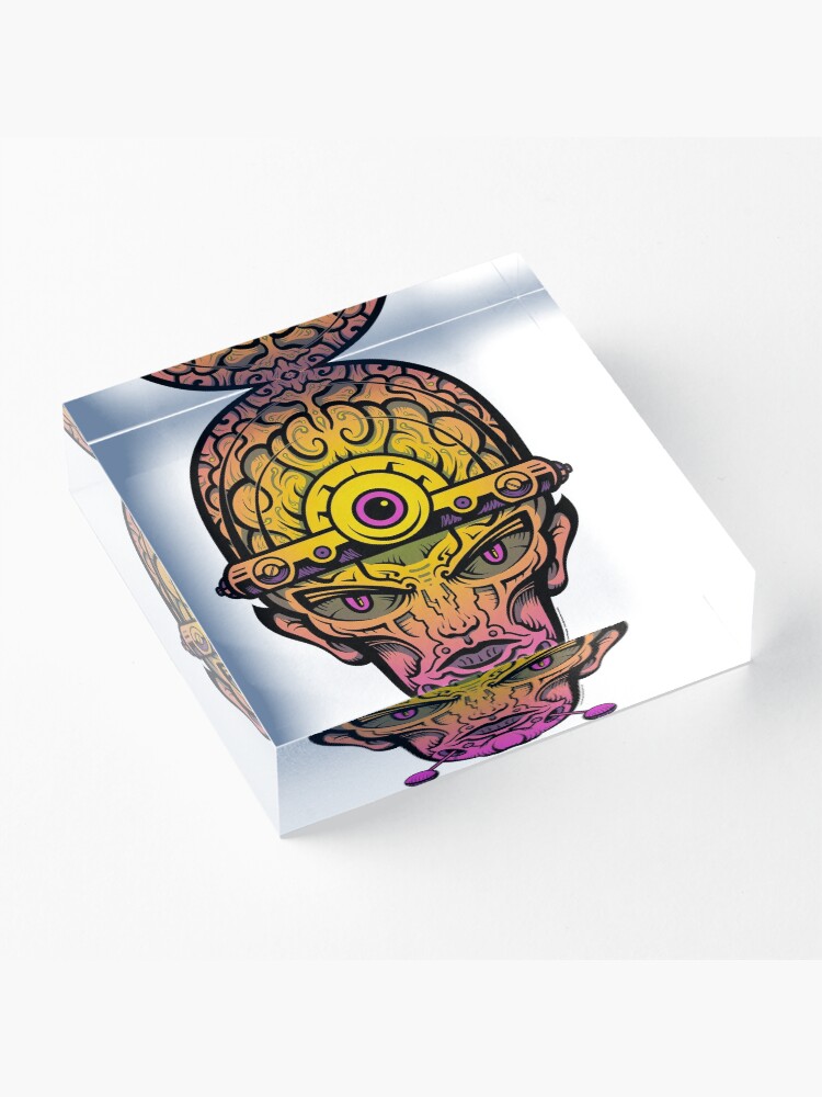 Alternate view of Eye Don't Mind - Alternative Fax remix Acrylic Block
