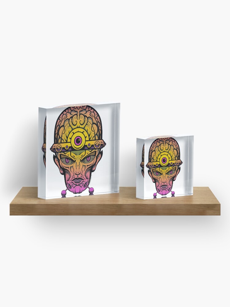 Alternate view of Eye Don't Mind - Alternative Fax remix Acrylic Block