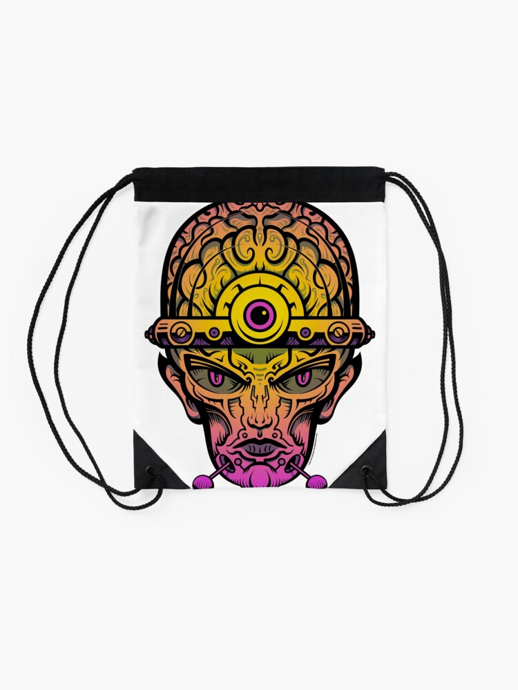 Alternate view of Eye Don't Mind - Alternative Fax remix Drawstring Bag