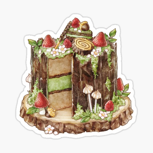 Item preview, Whimsical Woodland Cake Artwork designed and sold by DesignsBySloan.