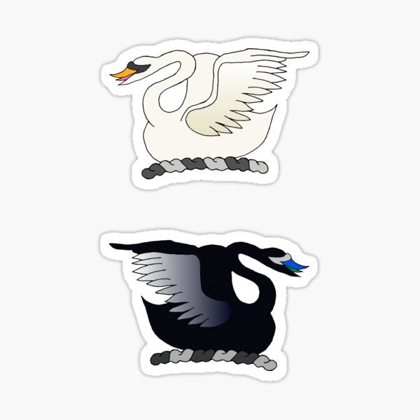 Swans in the lake Sticker