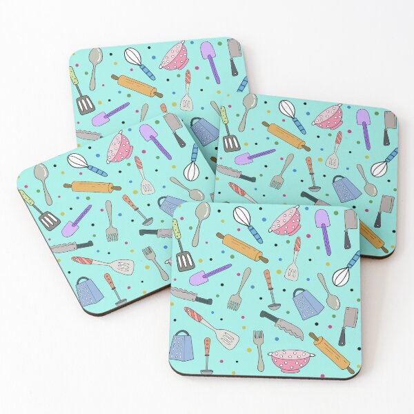 Item preview, Ready To Cook? | Cute Colourful Kitchen Utensils Hand Drawing Pattern designed and sold by HarrysMomStudio.