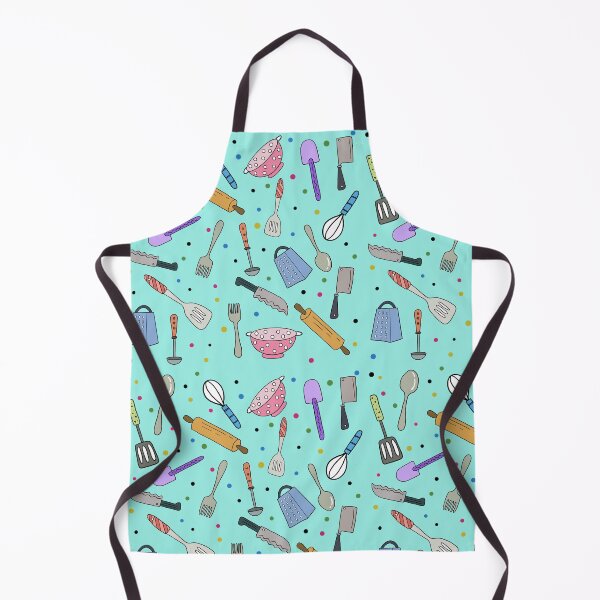 Item preview, Ready To Cook? | Cute Colourful Kitchen Utensils Hand Drawing Pattern designed and sold by HarrysMomStudio.