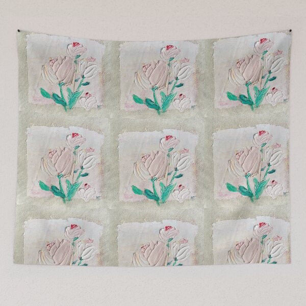 Item preview, Floral Square in Oils No. 4 designed and sold by Praline Creative.
