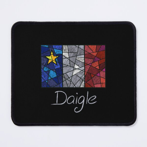Item preview, Acadian Flag pastel mosaic Daigle - Drapeau acadien mosaïque pastel vitrail Daigle designed and sold by ColoursOfFrance.