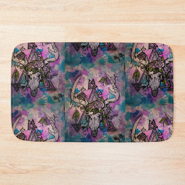 Item preview, Pink Deer Skull Decorated in Flowers designed and sold by AllysiaAltck.