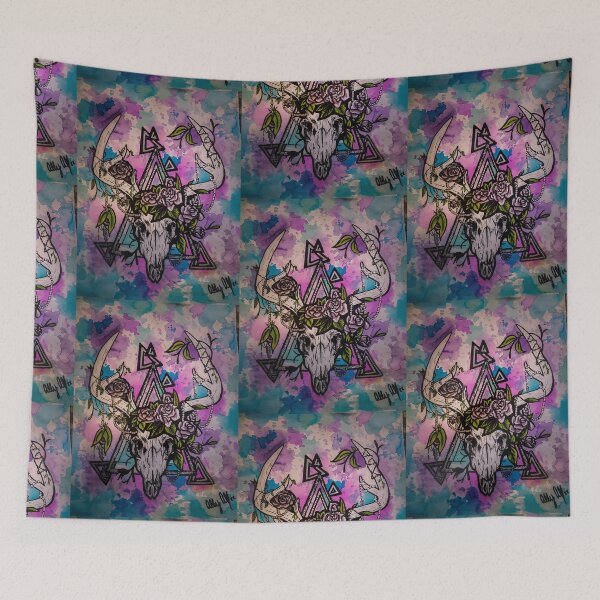Item preview, Pink Deer Skull Decorated in Flowers designed and sold by AllysiaAltck.