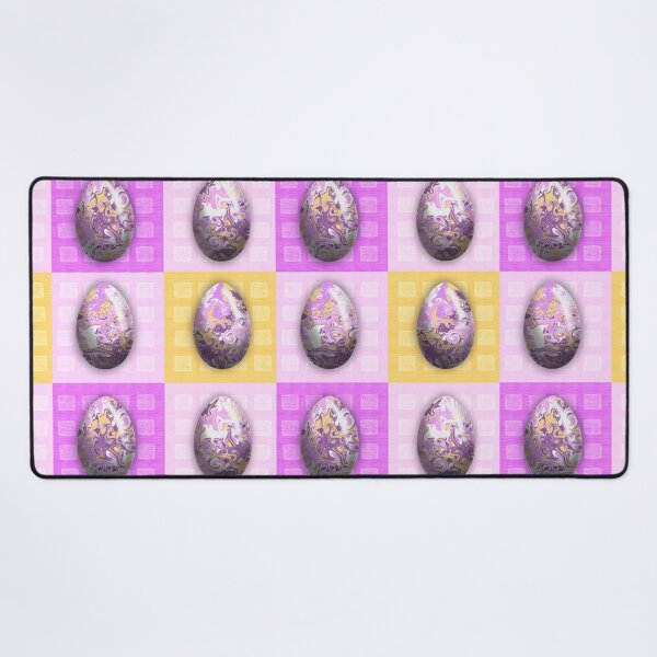 Item preview, Happy easter easter egg motif pink yellow designed and sold by Milamara.