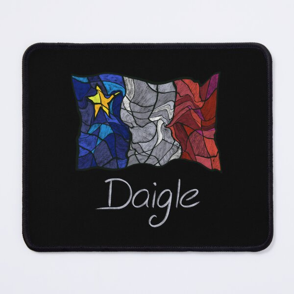 Item preview, Acadian Flag pastel liquid mosaic Daigle - Drapeau acadien mosaïque liquide pastel vitrail Daigle designed and sold by ColoursOfFrance.