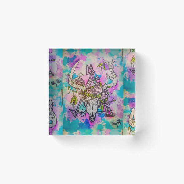 Item preview, Tye Dye Deer Skull Decorated in Flowers designed and sold by AllysiaAltck.