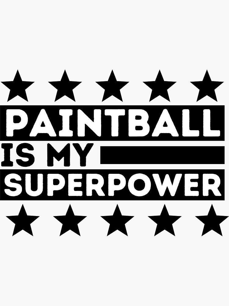 Imagen 3 de 3, Pegatina con la obra Paintball es mi superpoder, Paintball divertido, diseñada y vendida por BIHI14.