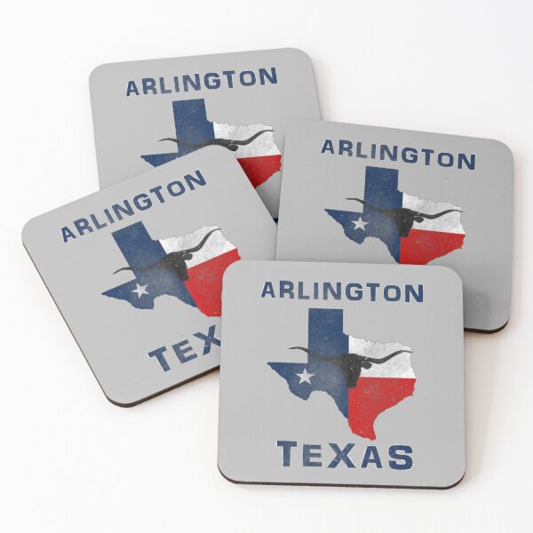 Item preview, Arlington Texas with state flag and longhorn silhouette by Mortal designs designed and sold by MortalDesigns.