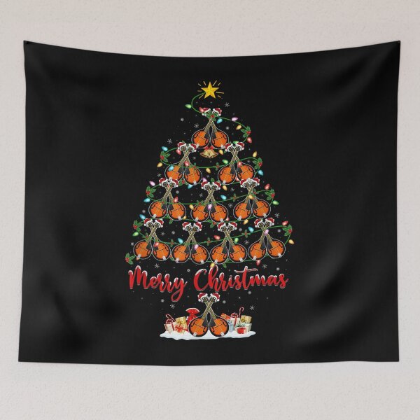 Item preview, Mandolin Music Xmas Matching Santa Mandolin Christmas Tree designed and sold by BeolaaPerson.