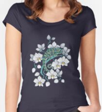 chameleons and orchids Women's Fitted Scoop T-Shirt