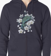 Chamäleons und Orchideen Kapuzenjacke