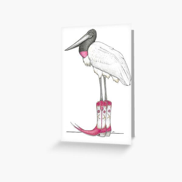 Item preview, Jabiru Stork in Mexican Pointy Boots designed and sold by JimsBirds.